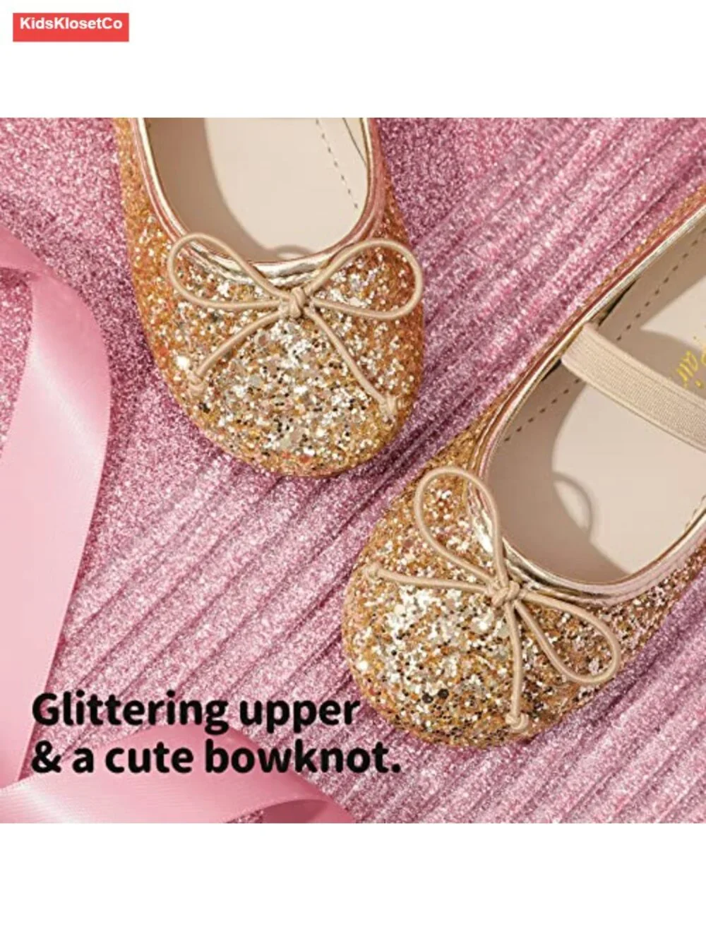 Toddler Girls Dress Shoes Party Wedding Flower Girl Ballet Flats with Bow